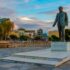 A statue of Eleftherios Venizelos at the center of Heraklion