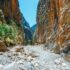 Hiking path through Samaria Gorge in Central Crete